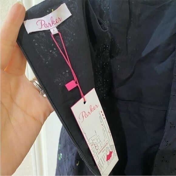 NWT Parker Fawn Eyelet Floral Print Mini Dress - Picture 7 of 11